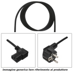 Cavo 3x1,00 L=3m da spina Schuko 90° a presa C13 90° sx