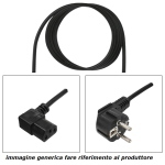 Cavo 3x0,75 L=2m da spina Schuko 90° a presa C13 90° dx