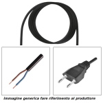 Cavo 2x0,75 L=2m con spina 10A, Bianco