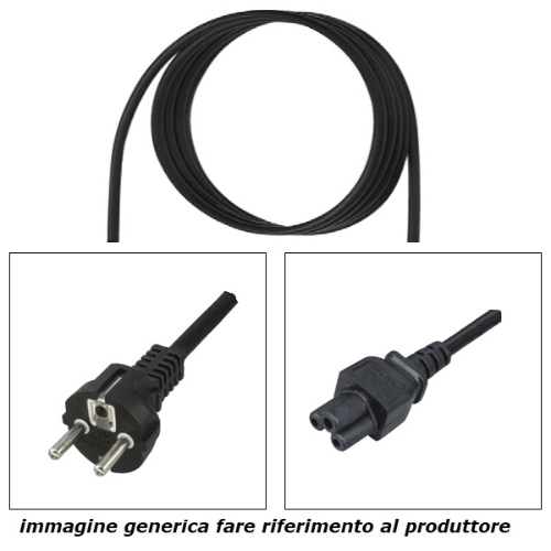Cavo 3x0,75 L=1,8m da spina Schuko a presa C5, Nero