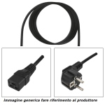 Cavo 3x1,50 L=1,8m da spina Schuko 90° a presa C19