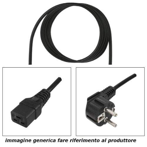 Cavo 3x1,50 L=1,8m da spina Schuko 90° a presa C19
