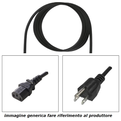 Cavo 3x18AWG L=1,8m da spina 5-15P a presa C13, Nero