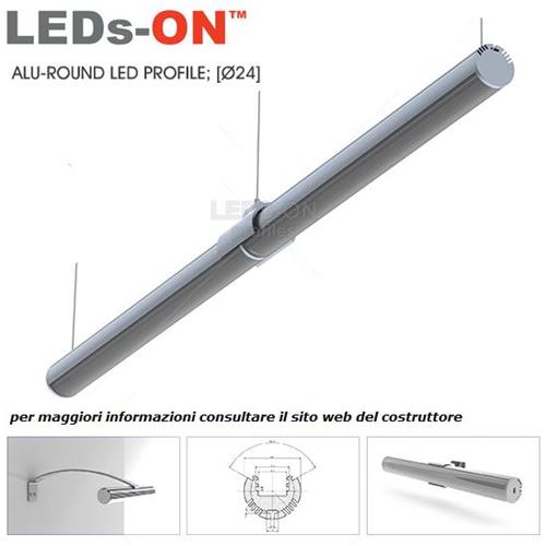Profilo ALU-Round anodizzato Silver L=1m