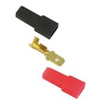 Kit, faston volanti maschi 4,80 10pz + coprifaston R/N 