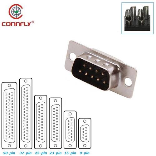 DS1033, connettore D-Sub maschio 25 poli a saldare