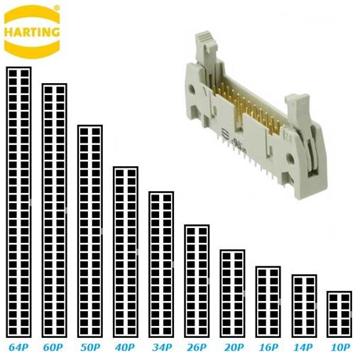 0918, connettore maschio 64 poli P=2,54 con estrattore