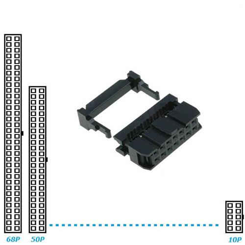 DS1017, connettore femmina 16 poli P=2,00 con fermacavo