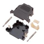 DS1048, cover D-Sub 25 poli in plastica vite lunga, Nero